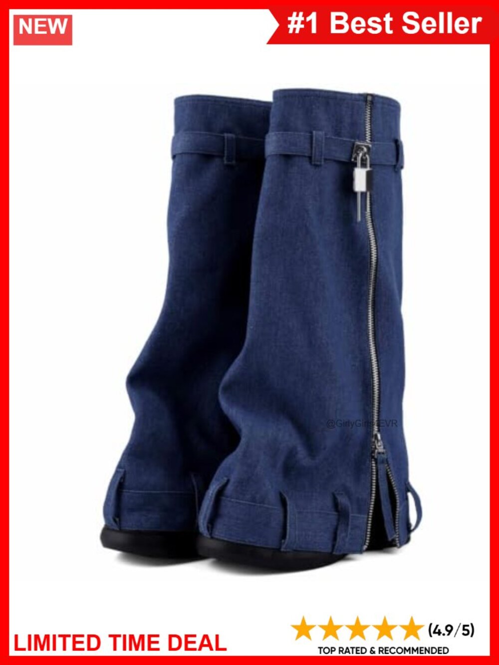 Knee High Fold Over Shark Boots Slouch Platform Wedge Faux Leather